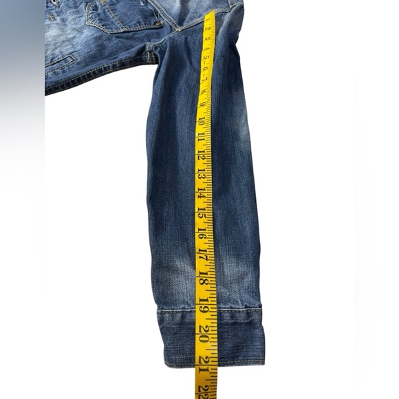 Cody James Jean Jacket, U.S. Flag Inside, Youth Unisex Size Large 100% Cotton - Picture 14 of 16